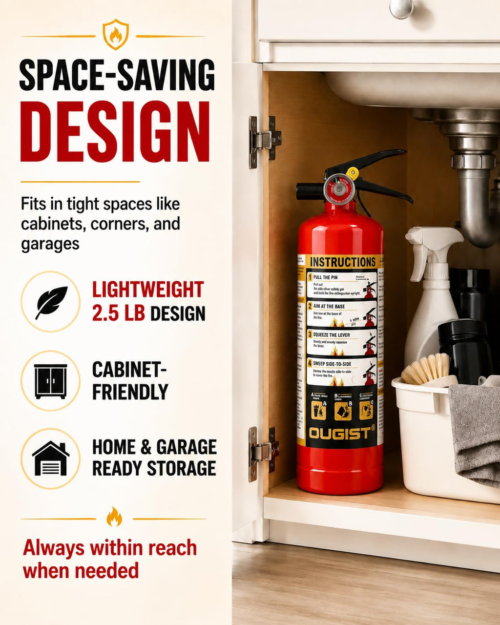 2.5 lb ABC Dry Chemical Fire Extinguisher 2 Pack T3808