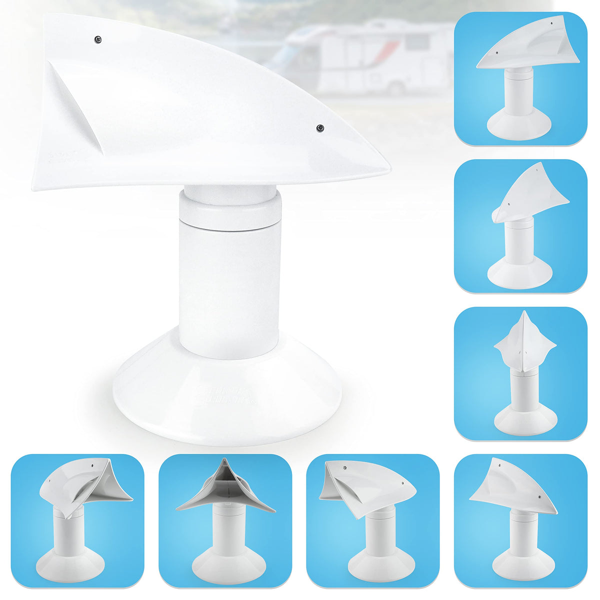 White 1 Pack RV Rotating Sewer Vent H7517