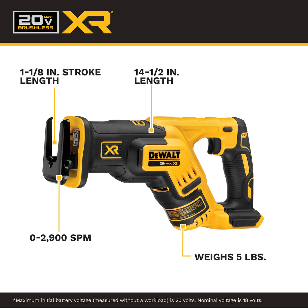 20V MAX Cordless Brushless Compact Reciprocating Saw N86453