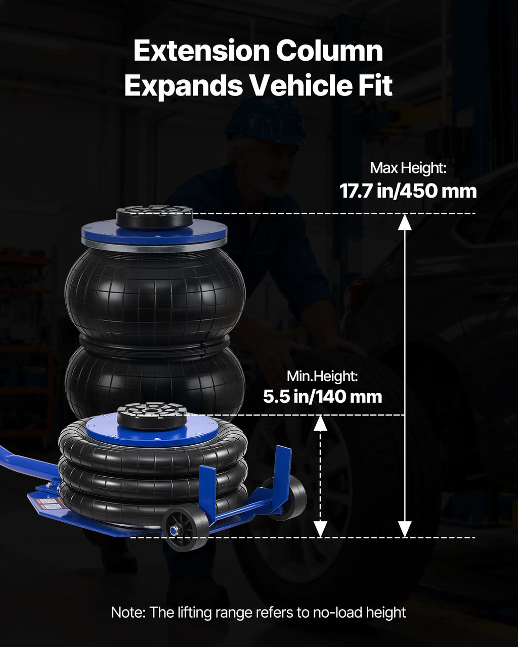 3 Ton Triple Bag Air Jack with Long Handle U7961