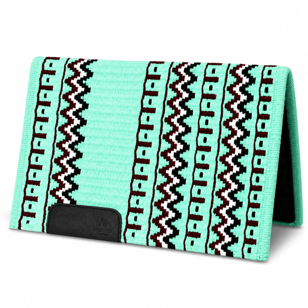 Mint Green Burgundy Tribal Horse Saddle Pad F87443