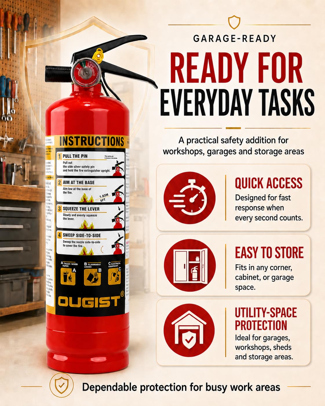 2.5 lb ABC Dry Chemical Fire Extinguisher 2 Pack T3808