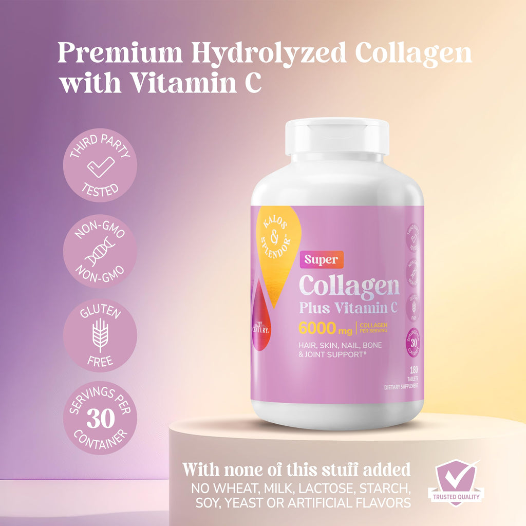 Collagen Vitamin C Tablets 6000mg 180 Count D133