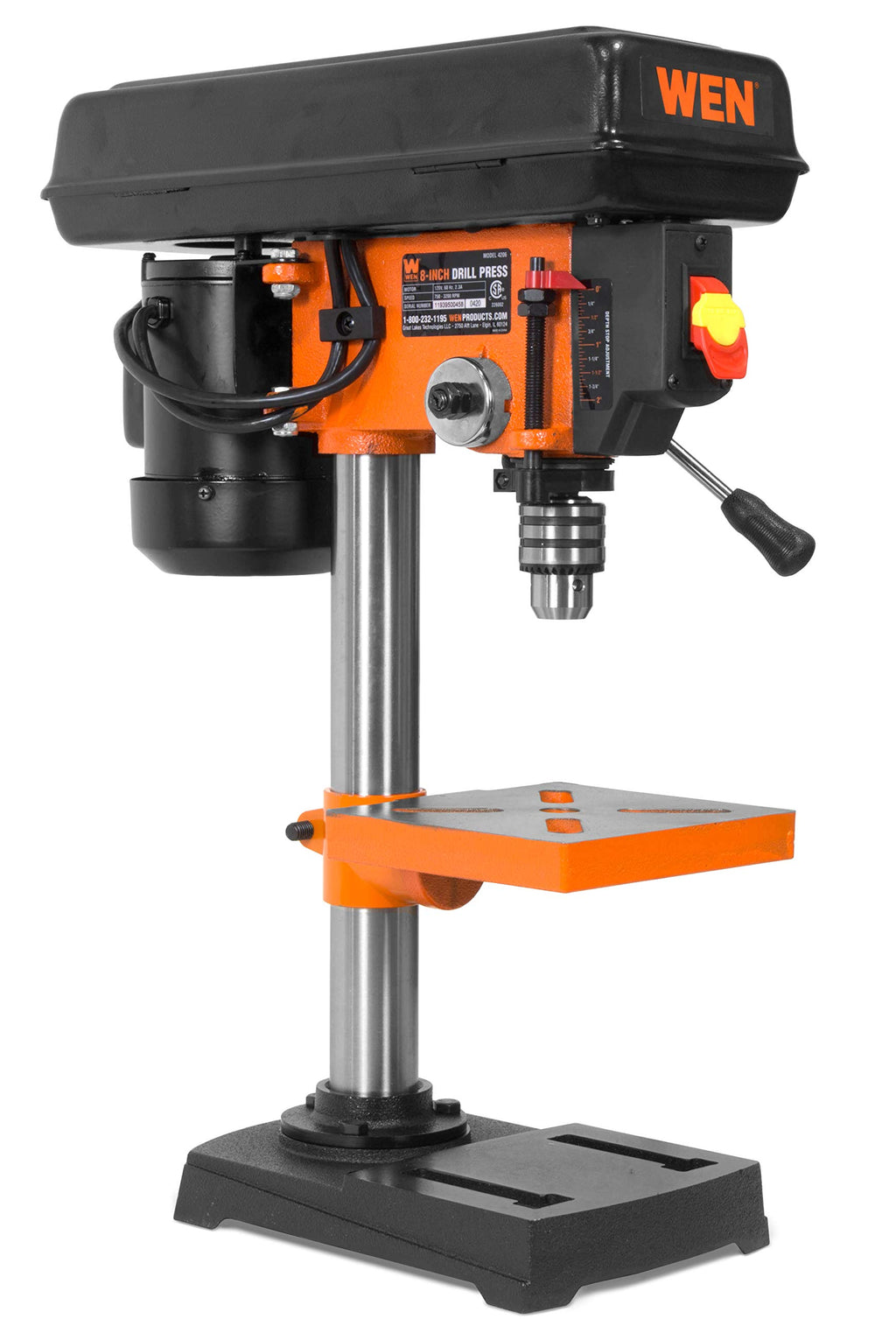 8-Inch 5-Speed Cast Iron Benchtop Drill Press with Vise I7539