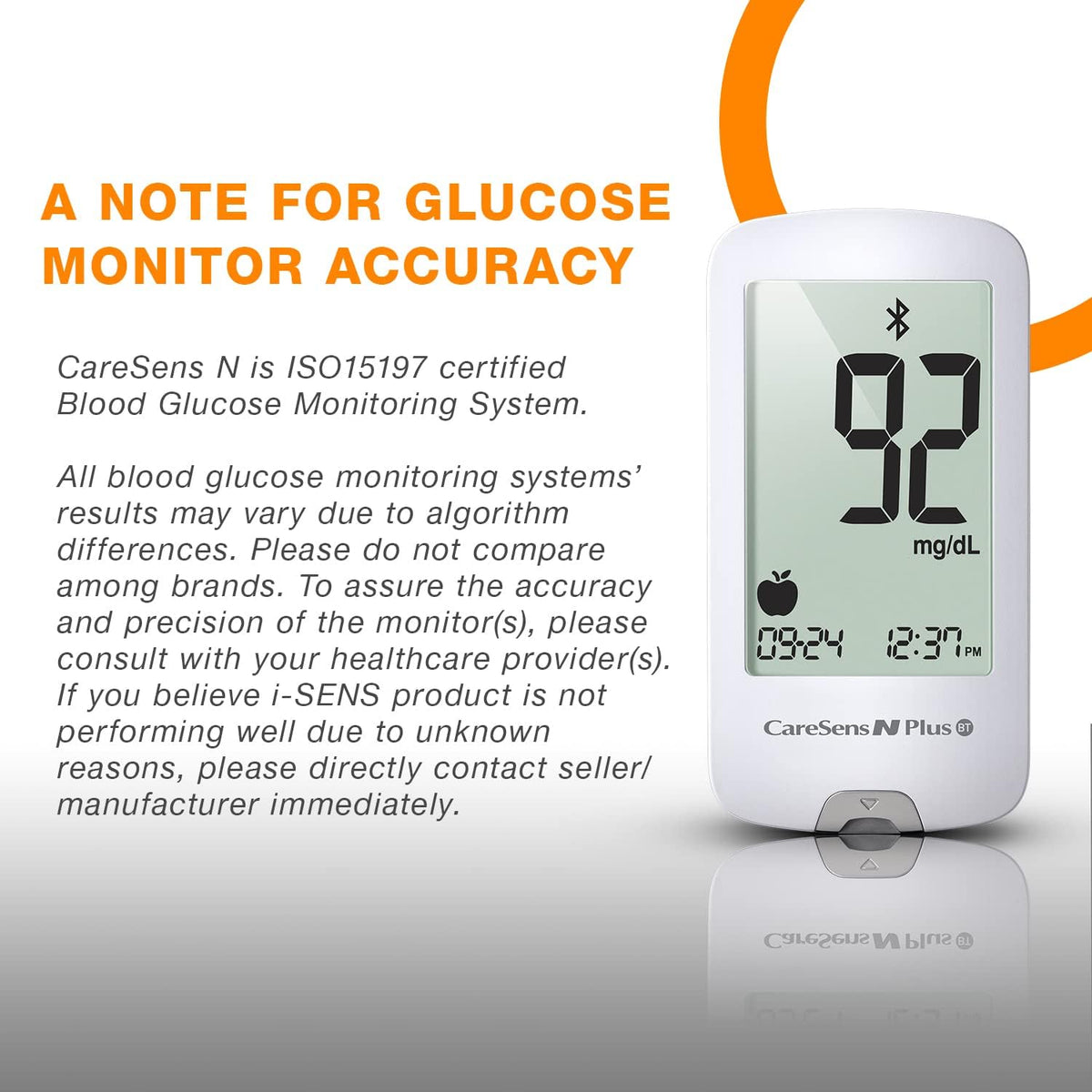 Bluetooth Blood Glucose Monitor Kit with 100 Test Strips and 100 Lancets J9928