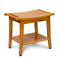 20" Teak Shower Bench with Shelf & Handle X98327