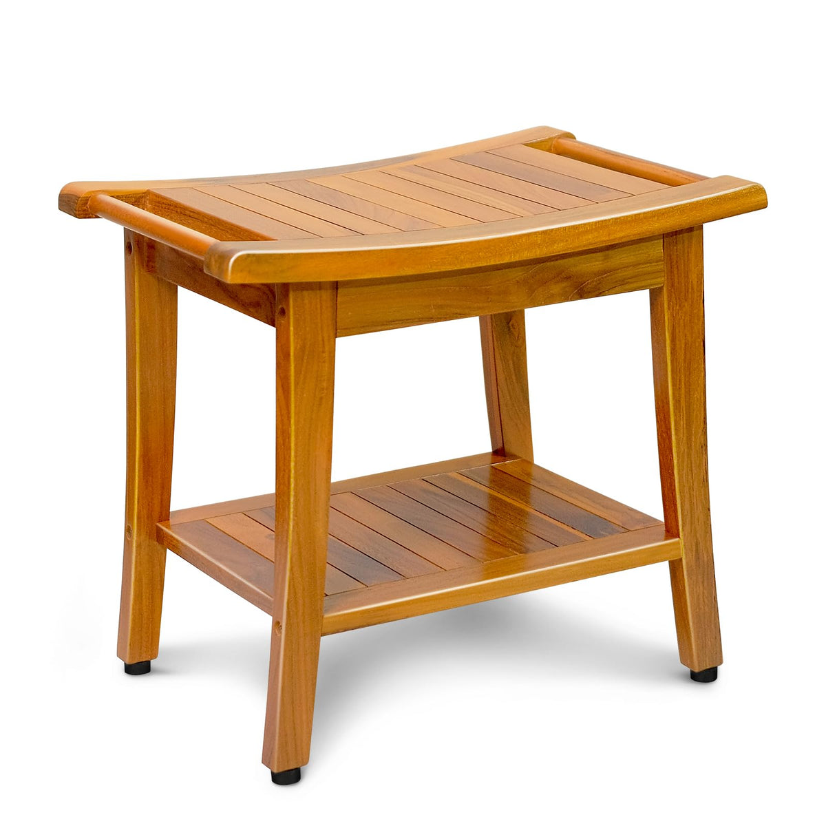 20" Teak Shower Bench with Shelf & Handle X98327