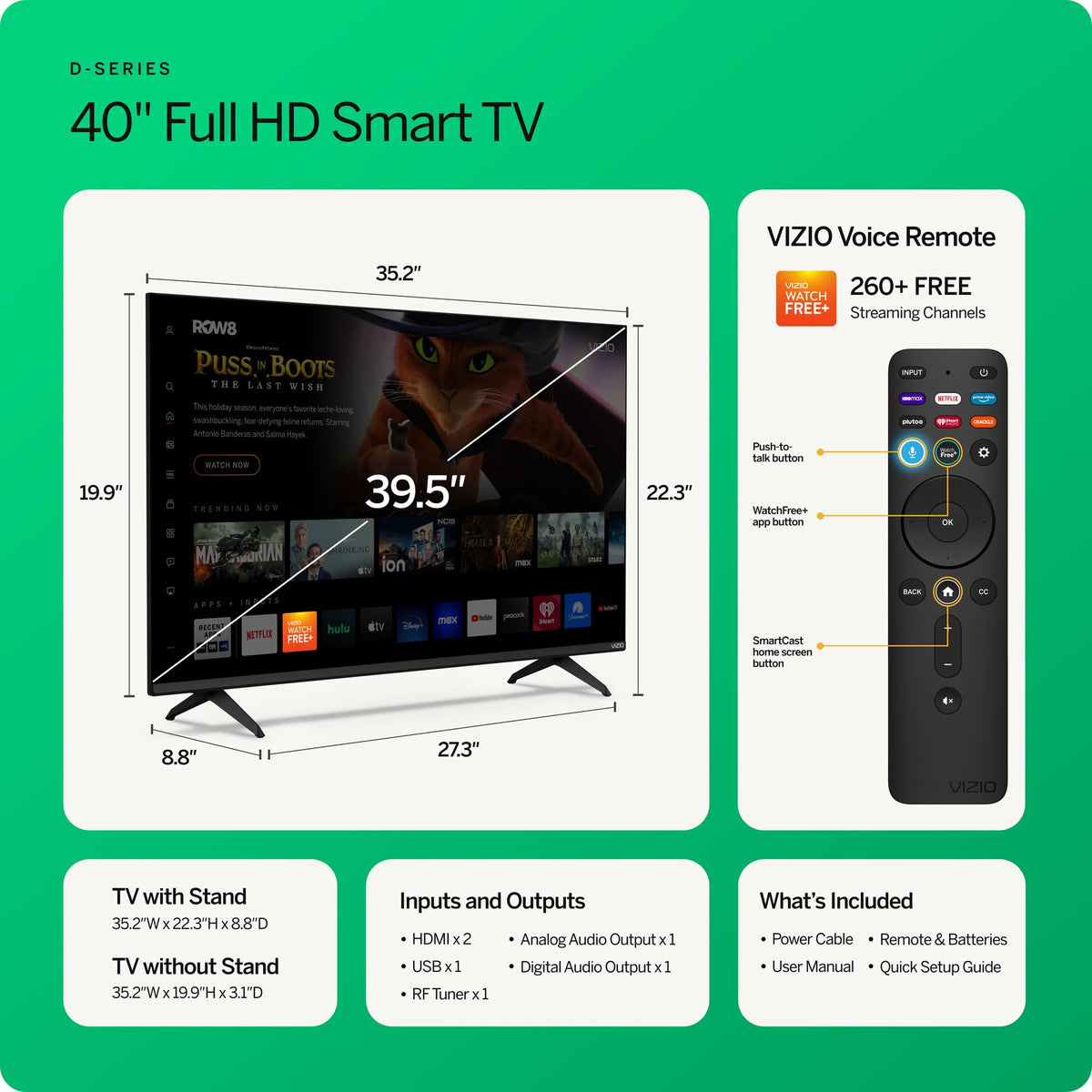 40-in Full HD 1080p Smart TV U6761