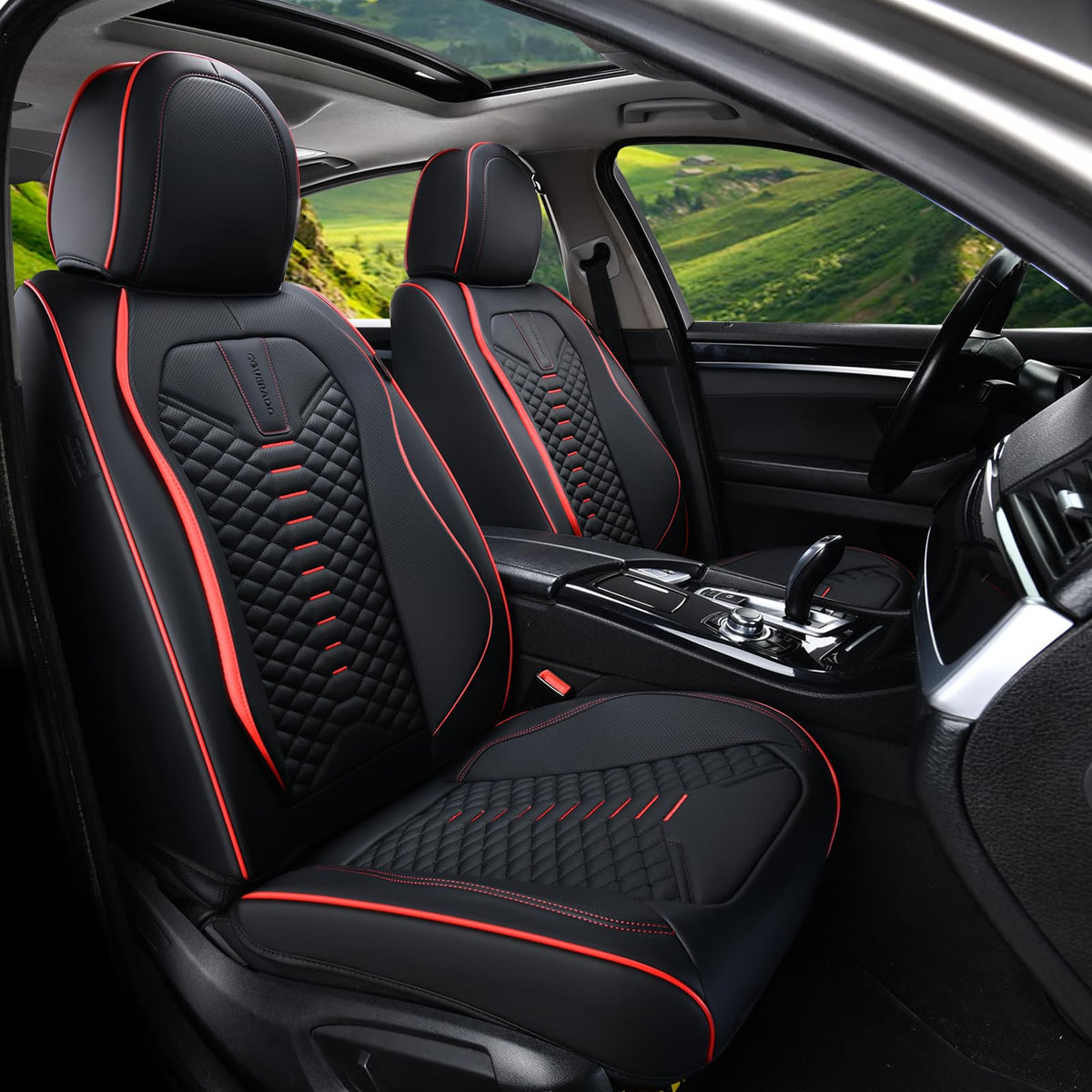 Waterproof Nappa Leather 5 Seats Car Seat Covers X649