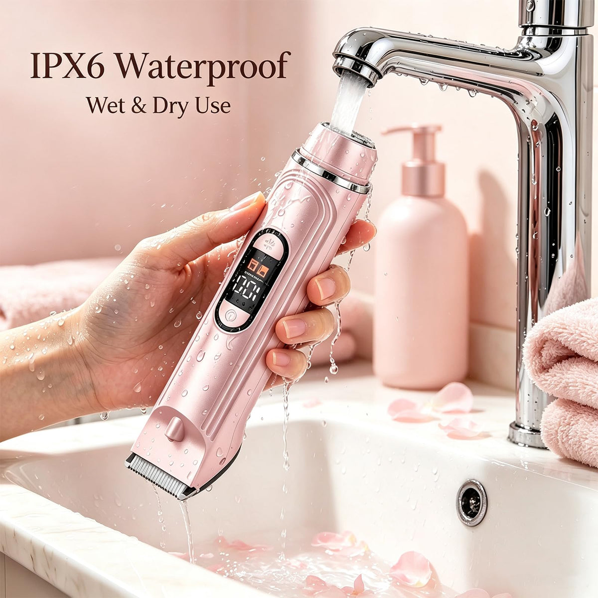 Waterproof Rechargeable Electric Razor with 2 Heads E121507