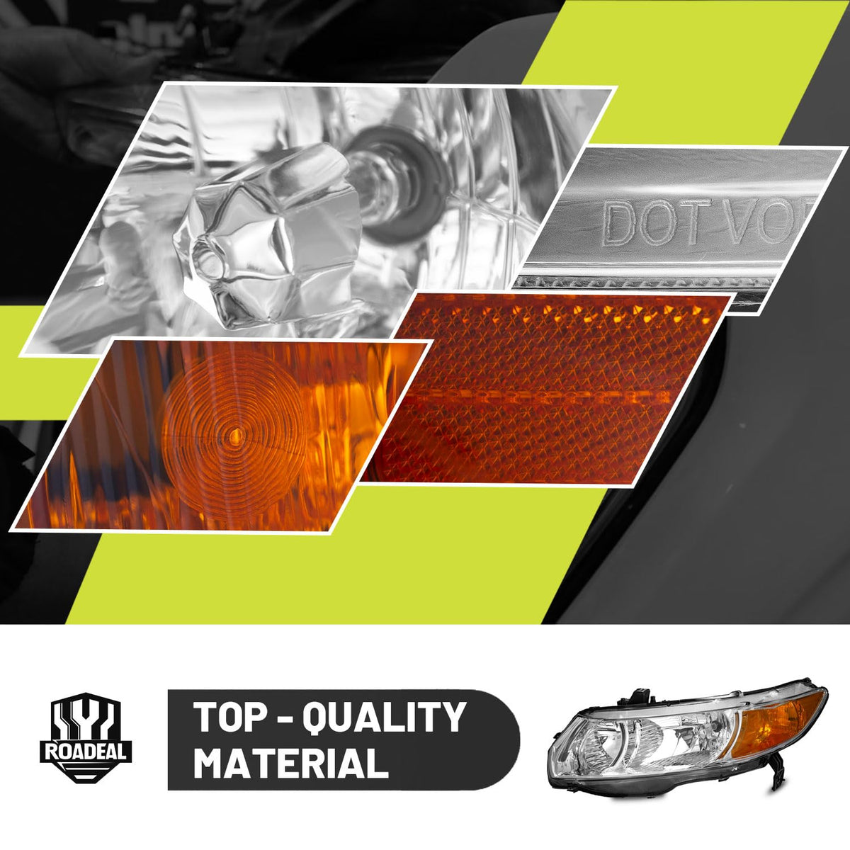 2006-2011 Honda Civic 2-Door Coupe Headlights X49512