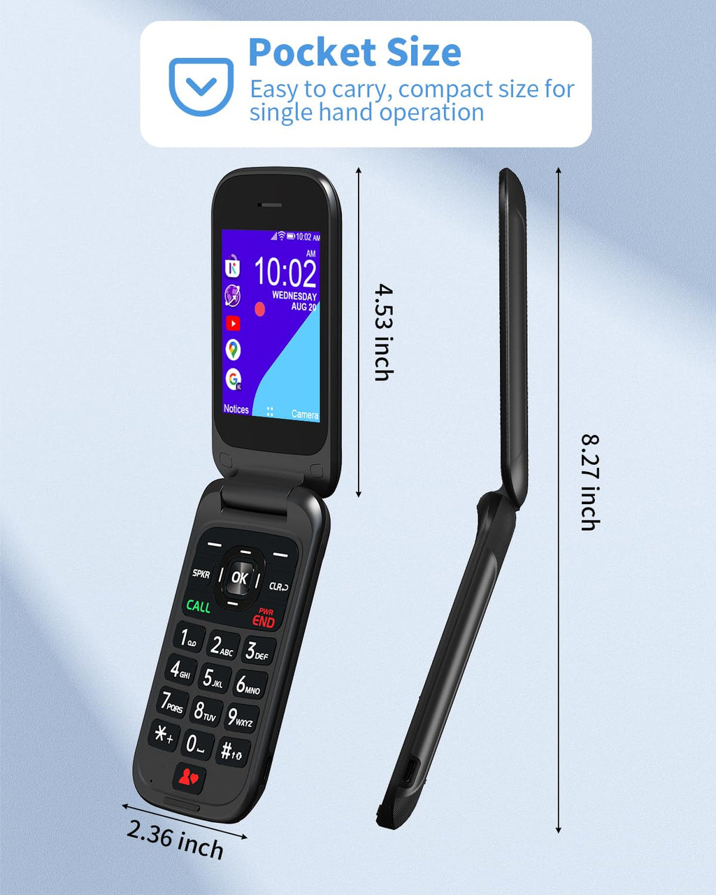 2.8" Dual Screen 4G LTE Flip Phone T198363
