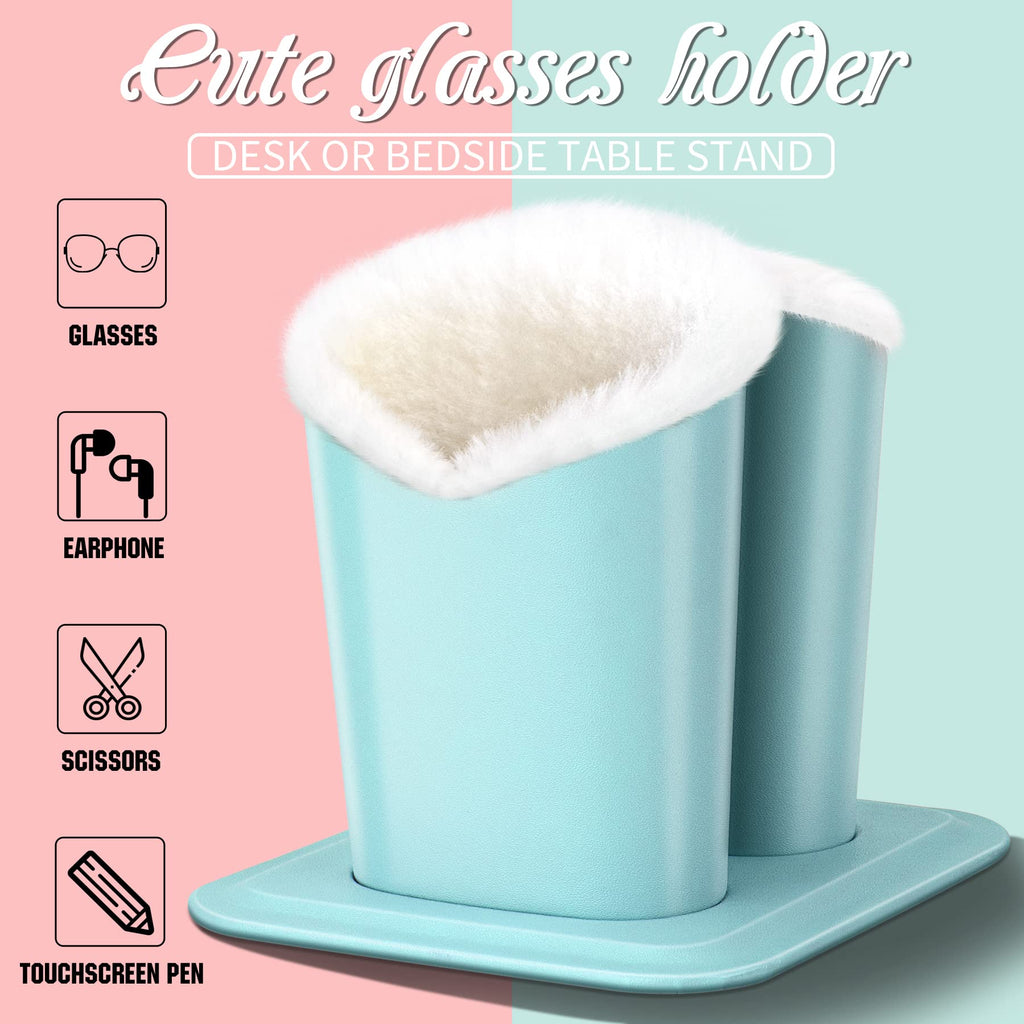 Double Eye Glass Holder Stands with Plush Lining E17963