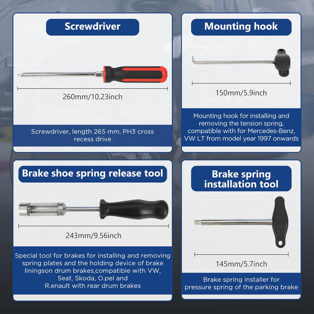 15 Pc Brake Drum Tool Kit Z650