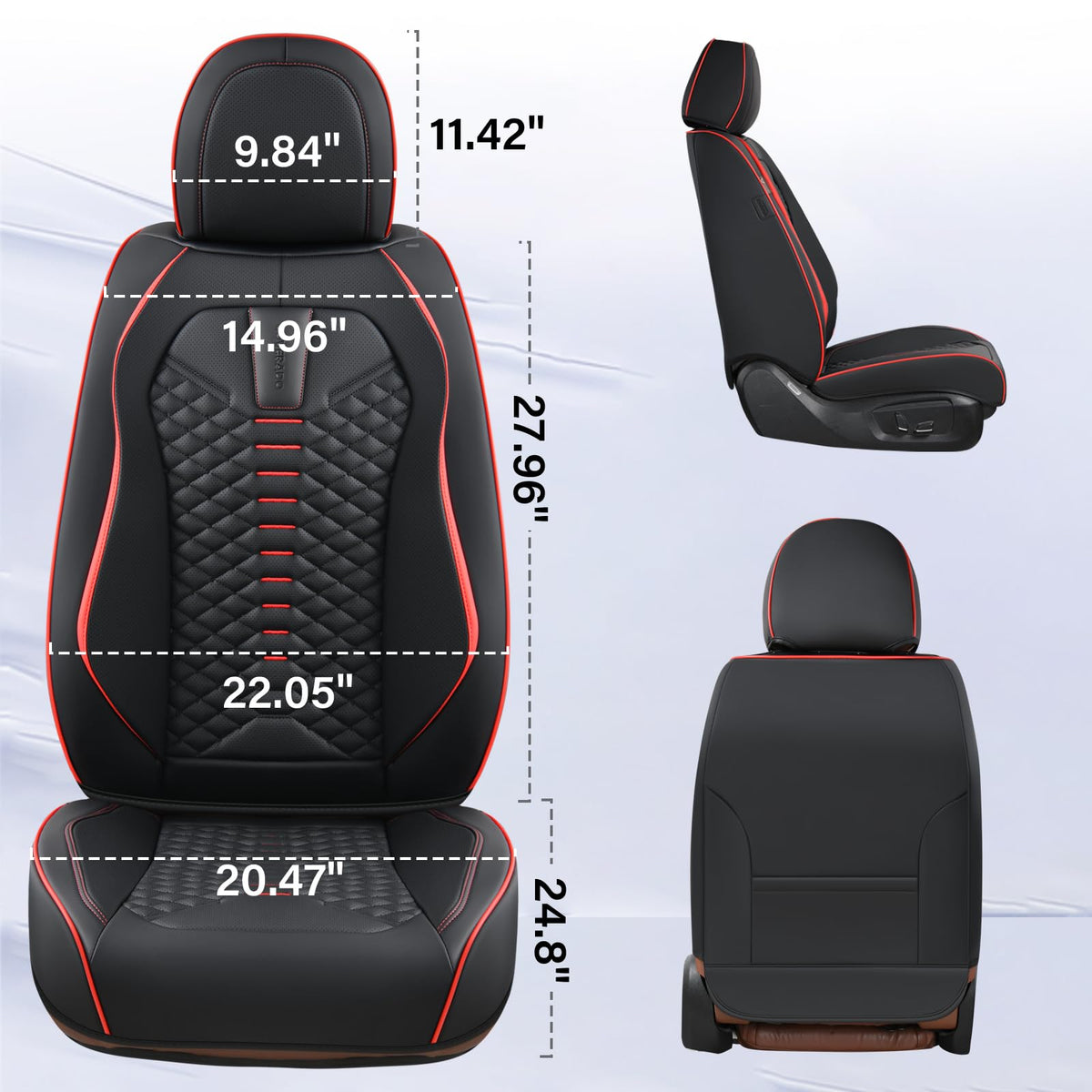 Waterproof Nappa Leather 5 Seats Car Seat Covers X649