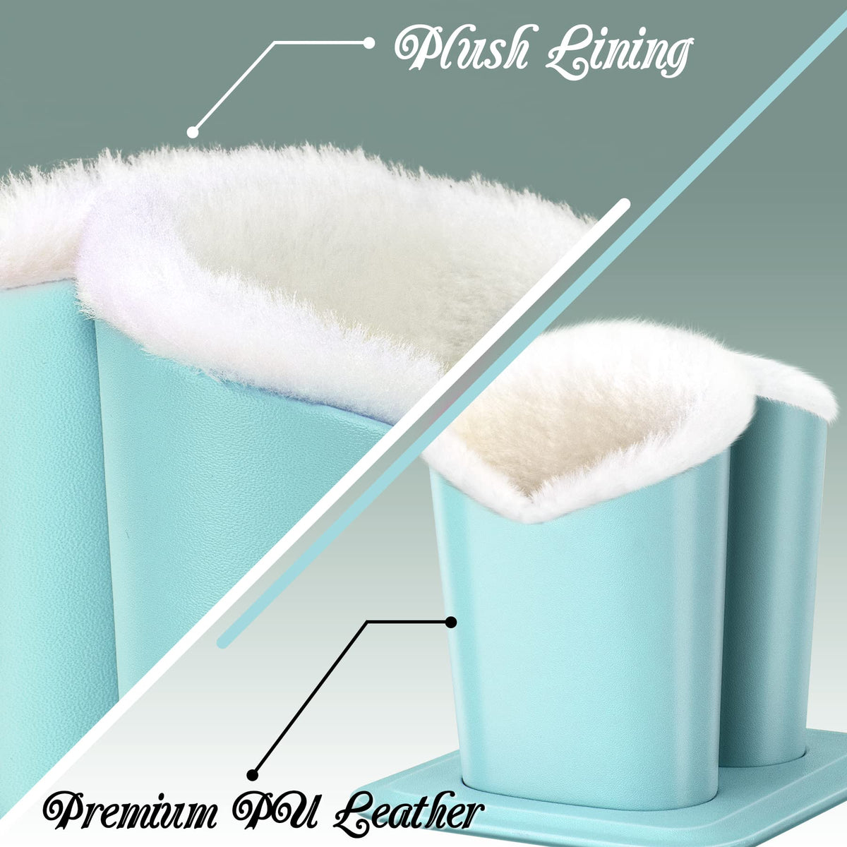 Double Eye Glass Holder Stands with Plush Lining E17963