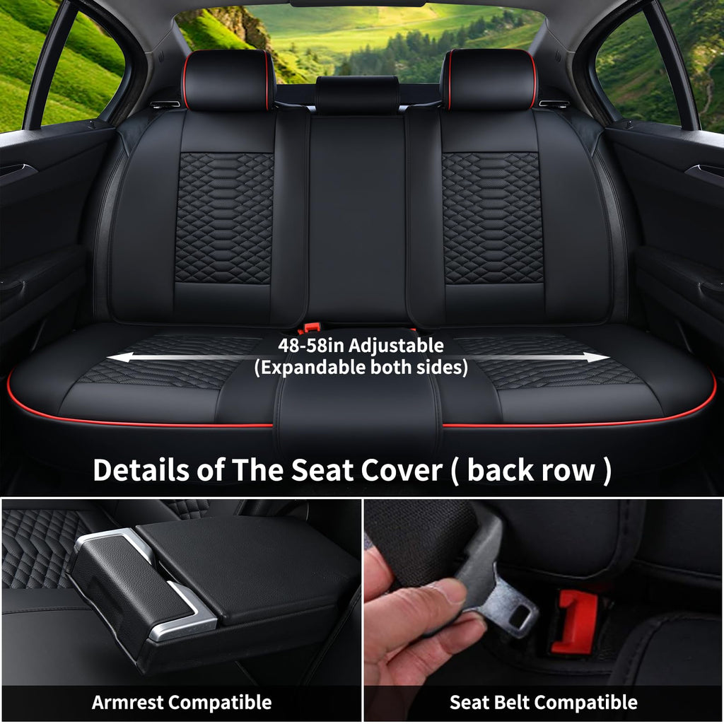 Waterproof Nappa Leather 5 Seats Car Seat Covers X649