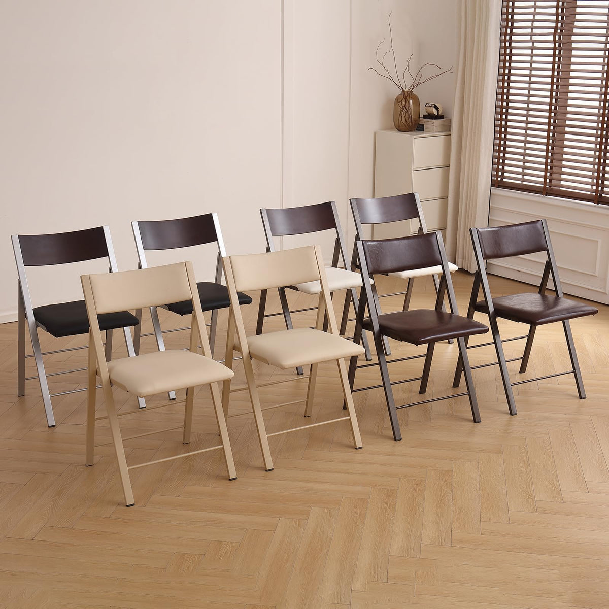 White 2 Pack Steel Frame Folding Chairs B449234