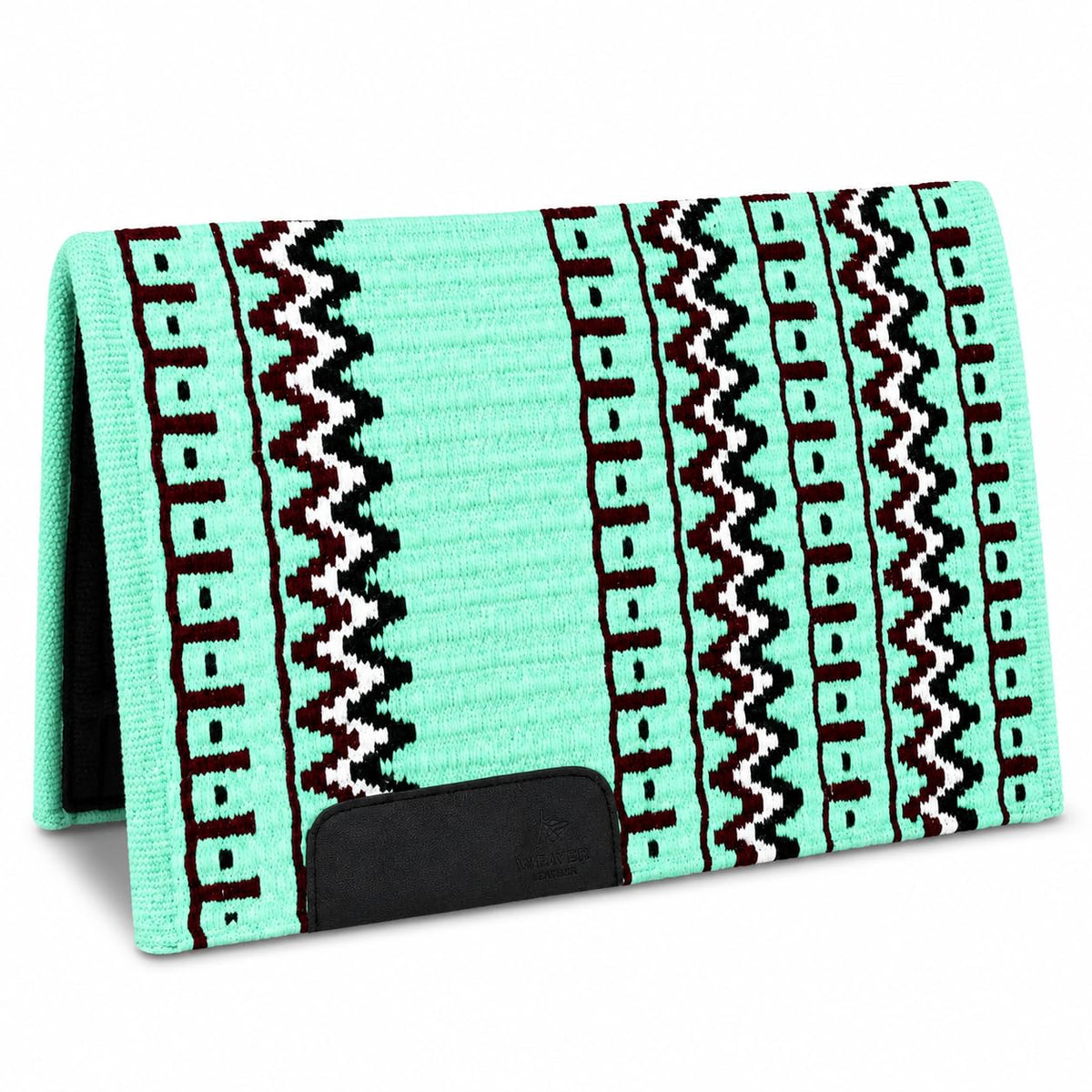 Mint Green Burgundy Tribal Horse Saddle Pad F87443