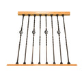 Indoor Stair Rail Section Kit with Black Metal Balusters A944501