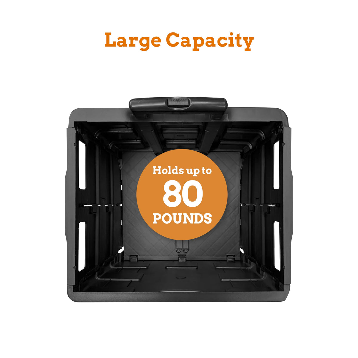 Collapsible 2 Wheel Utility Cart with Telescopic Handle, Black Q790253