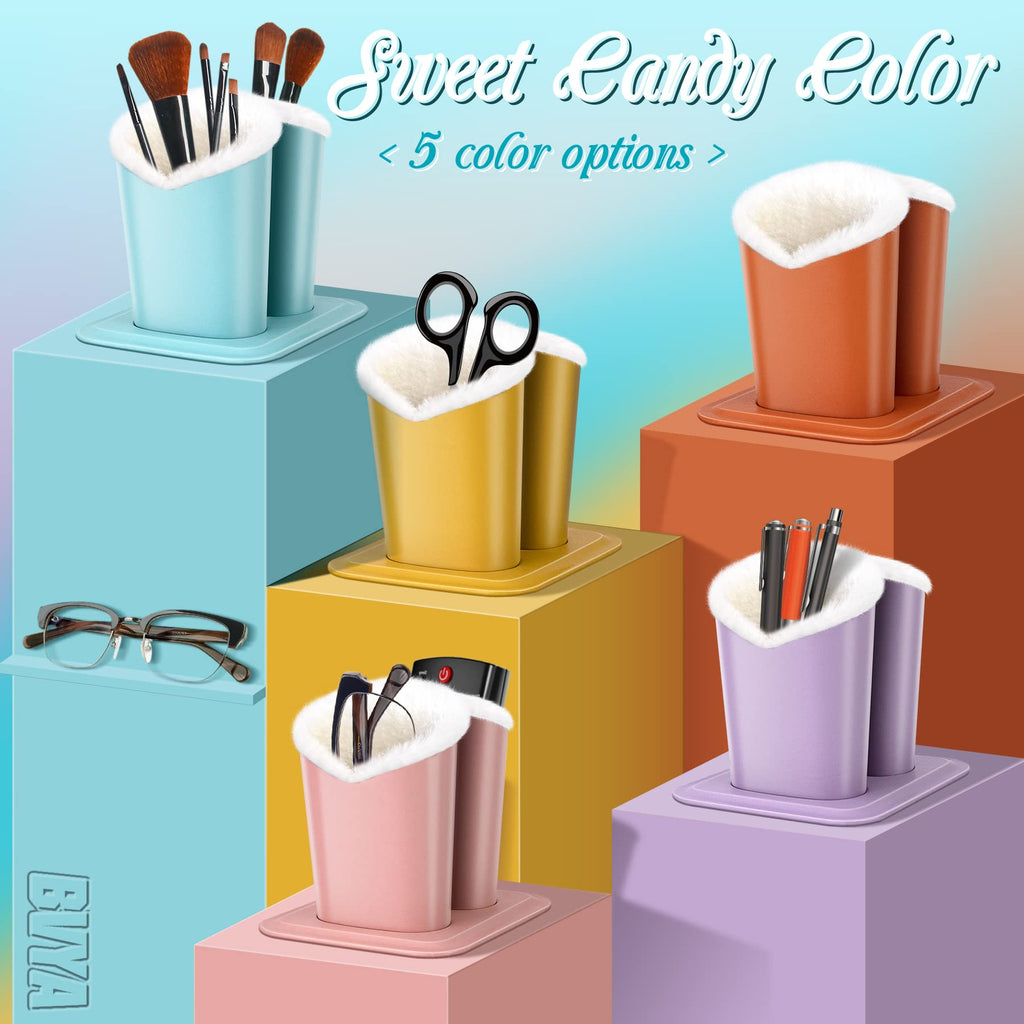 Double Eye Glass Holder Stands with Plush Lining E17963