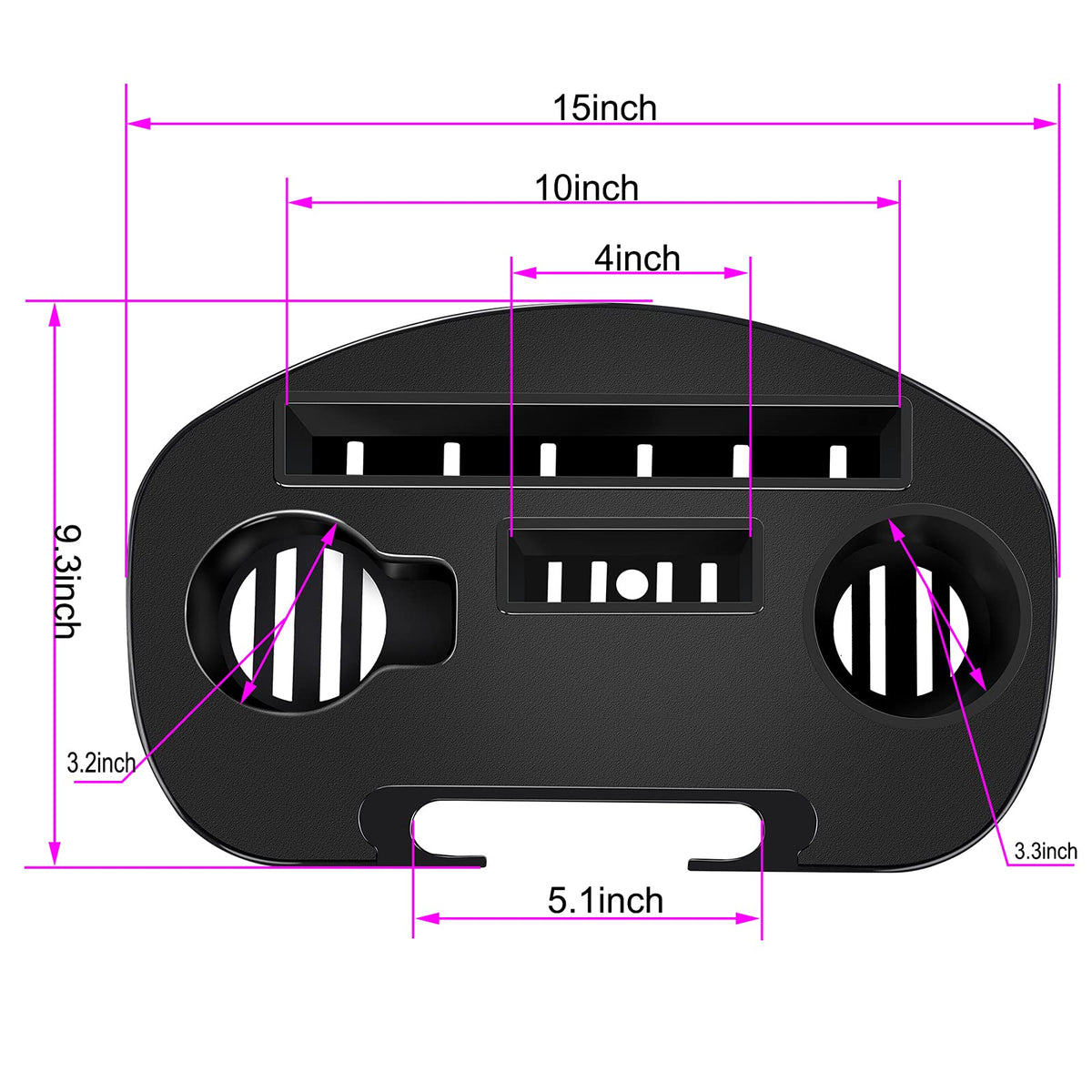 Zero Gravity Chair Tray 2 Pack Black F10261