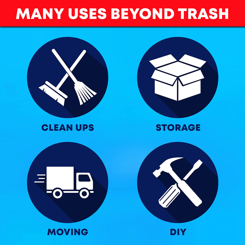 55 Gallon 3 Mil Heavy Duty Contractor Trash Bags Q315484