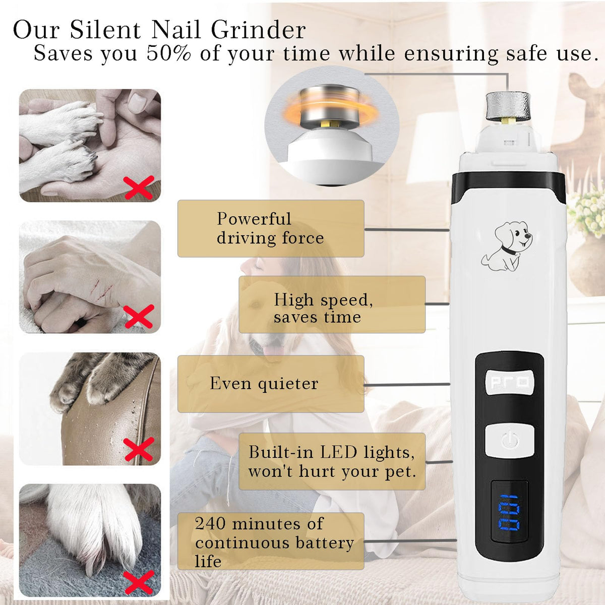 Dog Nail Clippers and Nail Grinder Set M1235