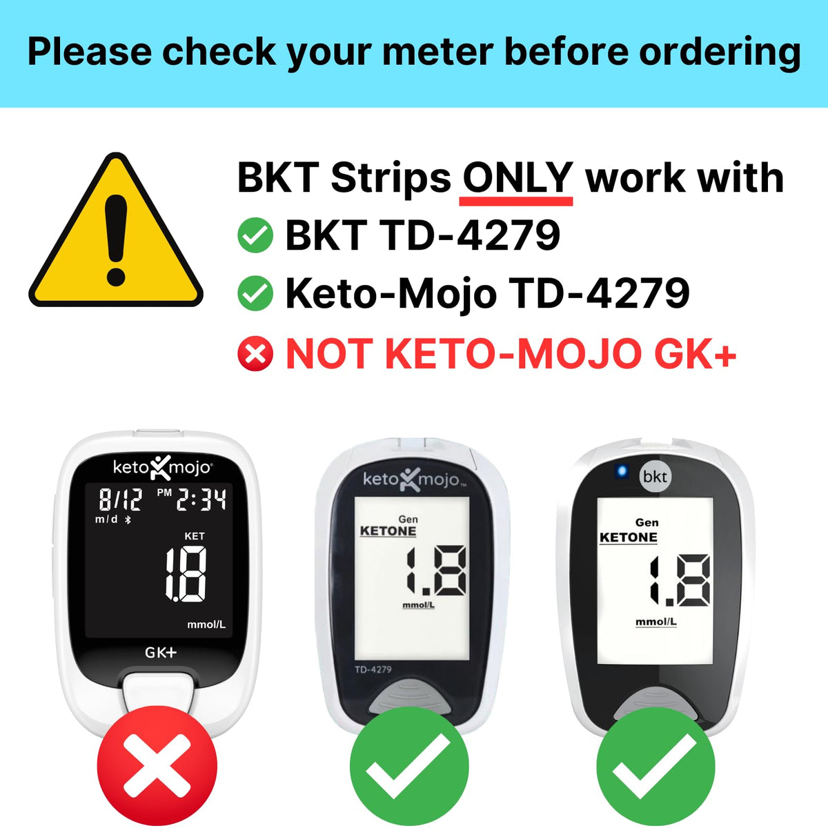 Blood Ketone Test Strips 50ct I7070
