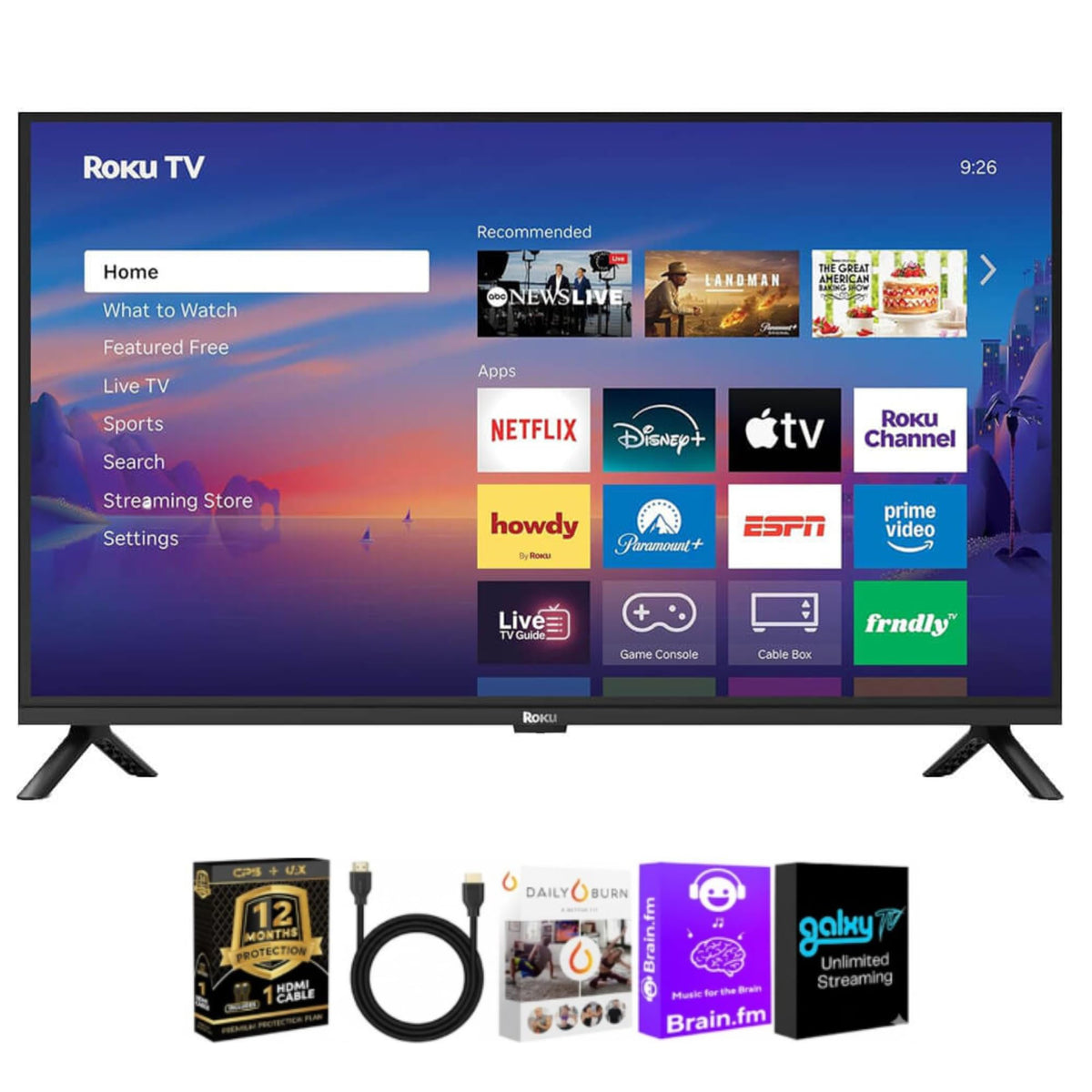 32" 1080p FHD LED Smart TV with HDMI Cable P8134