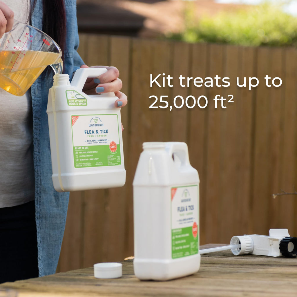 Flea, Tick, and Mosquito Yard Spray Refill Starter Kit 32 oz Ready to Use and 16 oz Concentrate P912