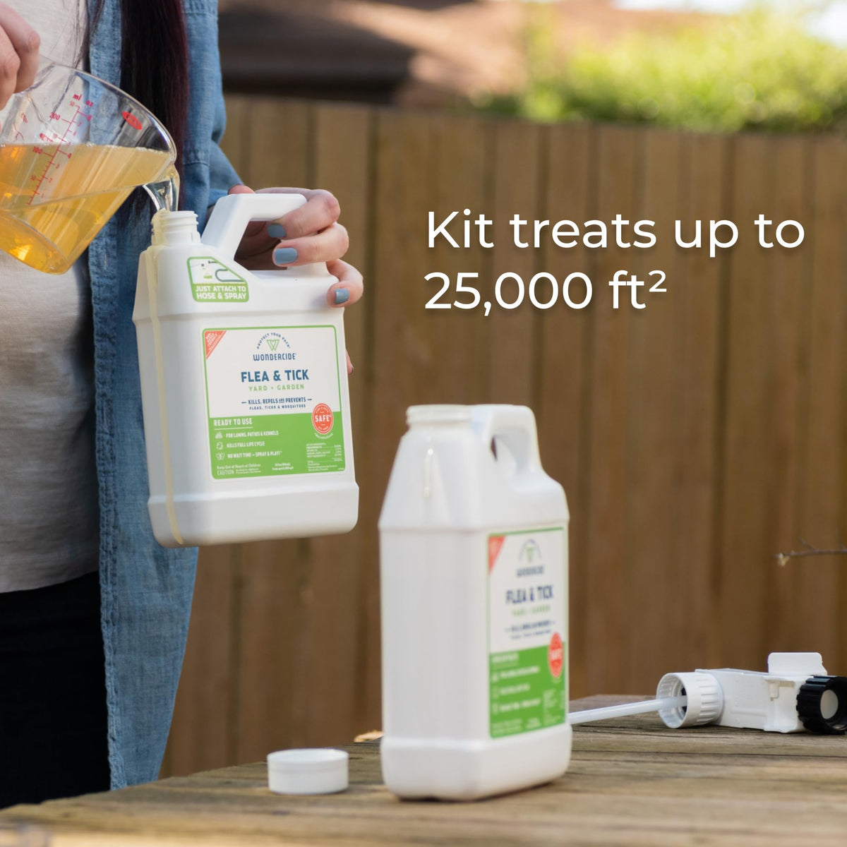 Flea, Tick, and Mosquito Yard Spray Refill Starter Kit 32 oz Ready to Use and 16 oz Concentrate P912