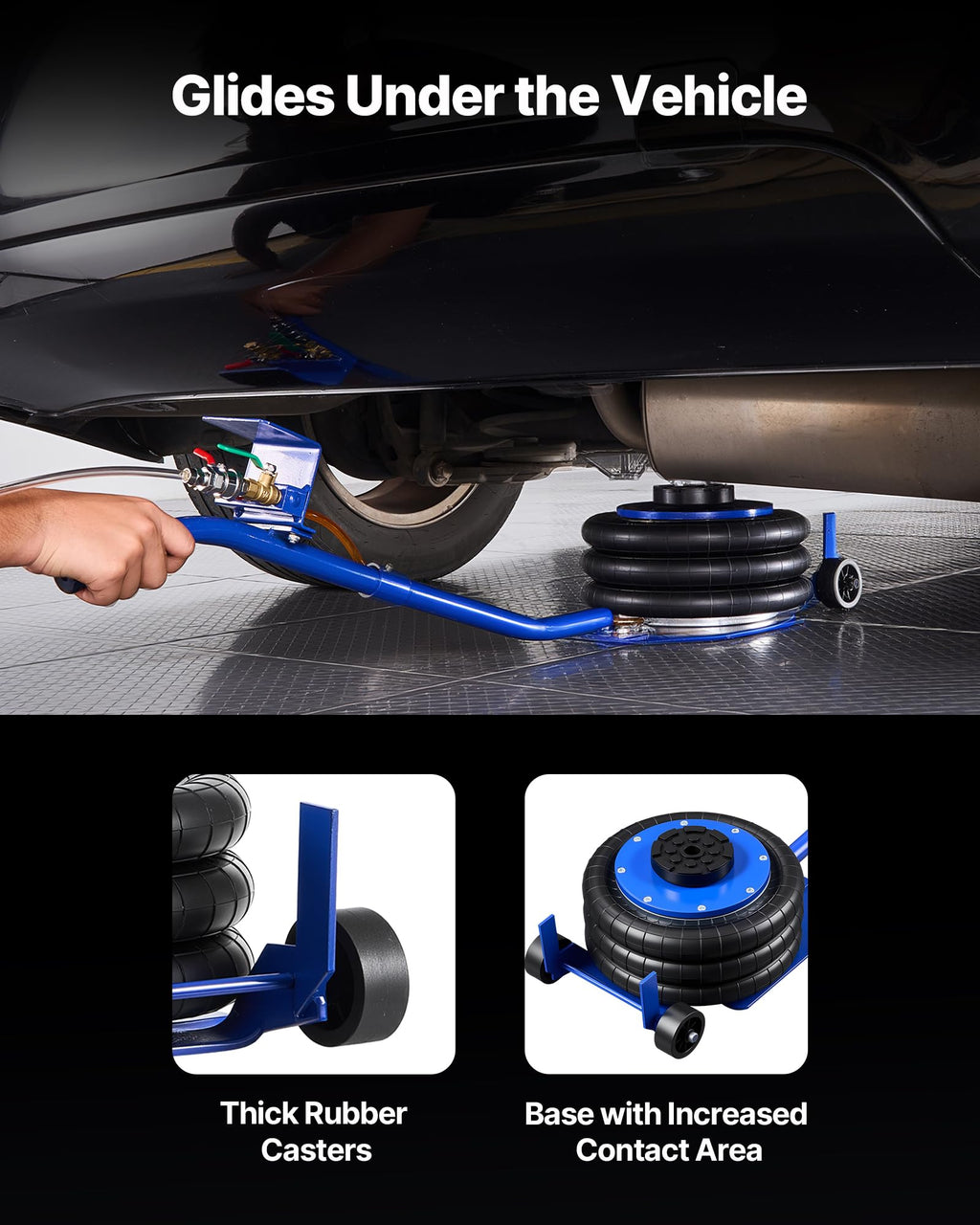 3 Ton Triple Bag Air Jack with Long Handle U7961