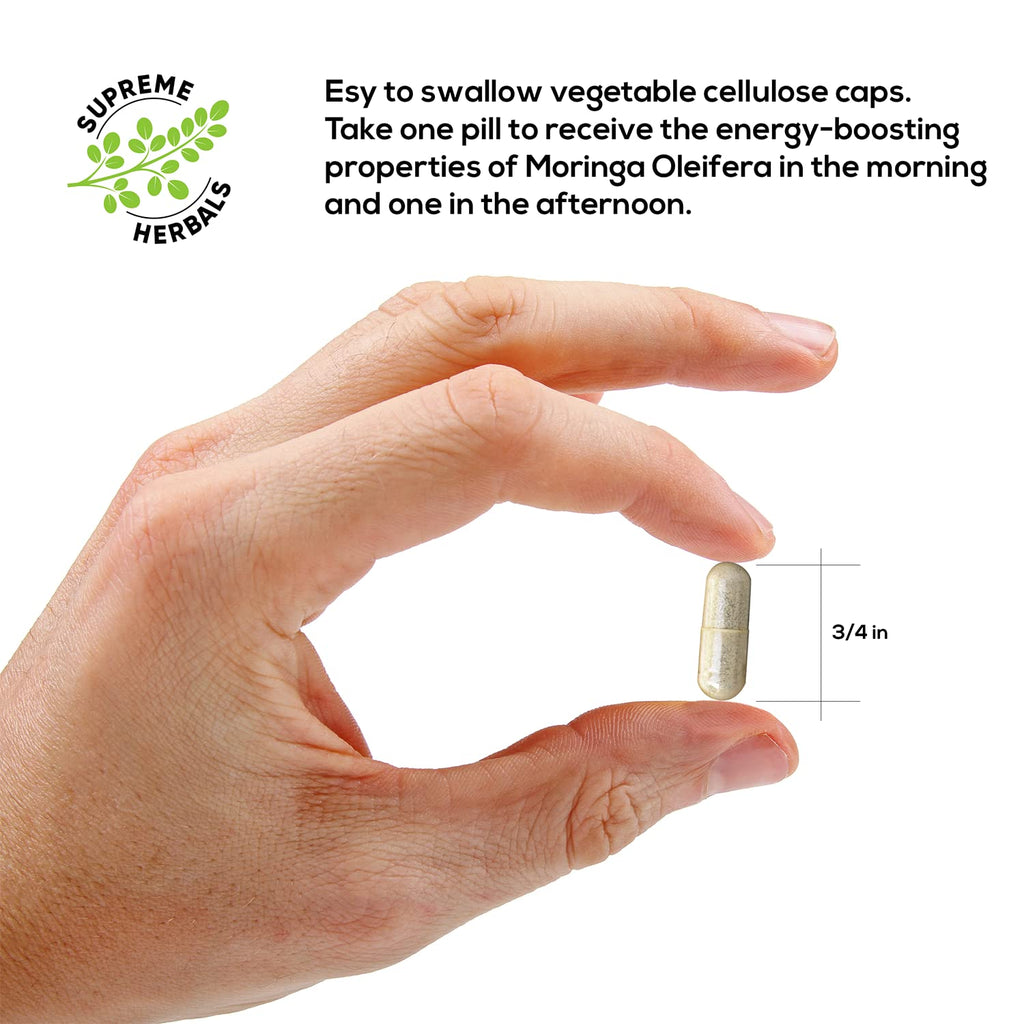 Organic Moringa Leaf Powder Capsules 500mg 120 Capsules D524986