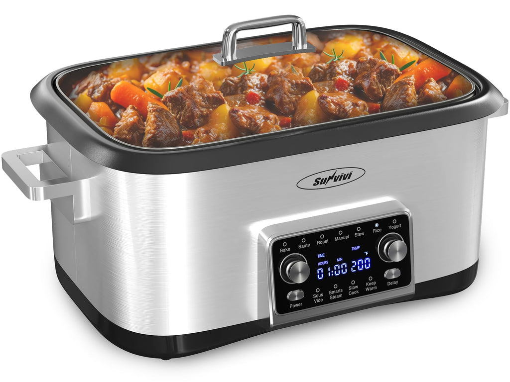 8 Quart Programmable Slow Cooker with Non-stick Pot I20826