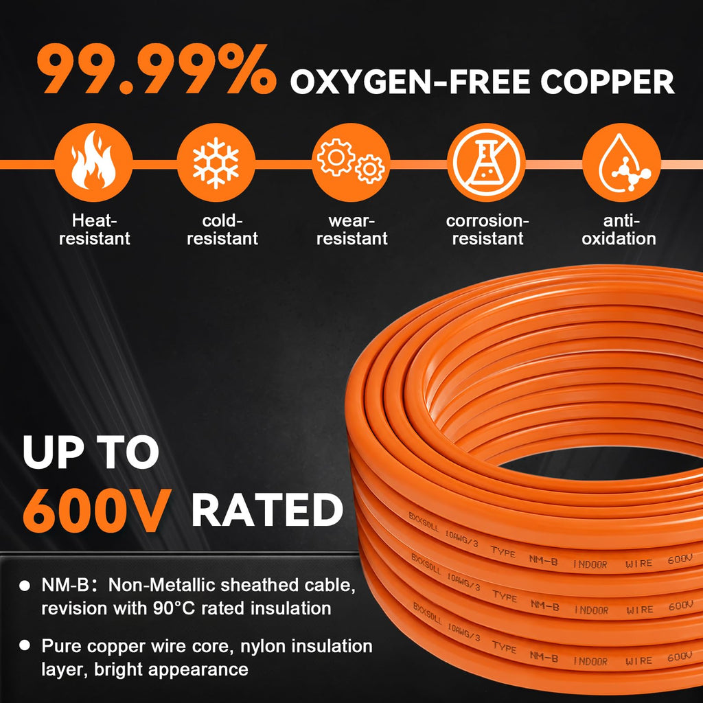 10/3 NM-B Electrical Wire with Ground F226