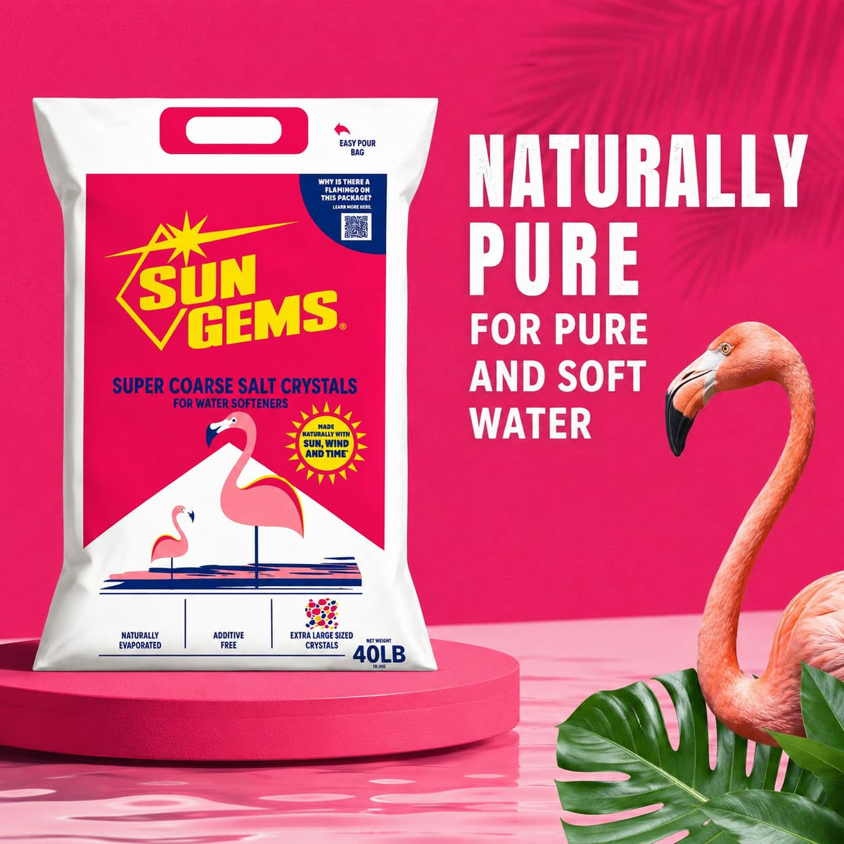 Super Coarse Water Softener Salt Crystals 40 lb 2 Pack N3177