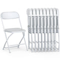 White Foldable Plastic Chair 9 Pack J30827