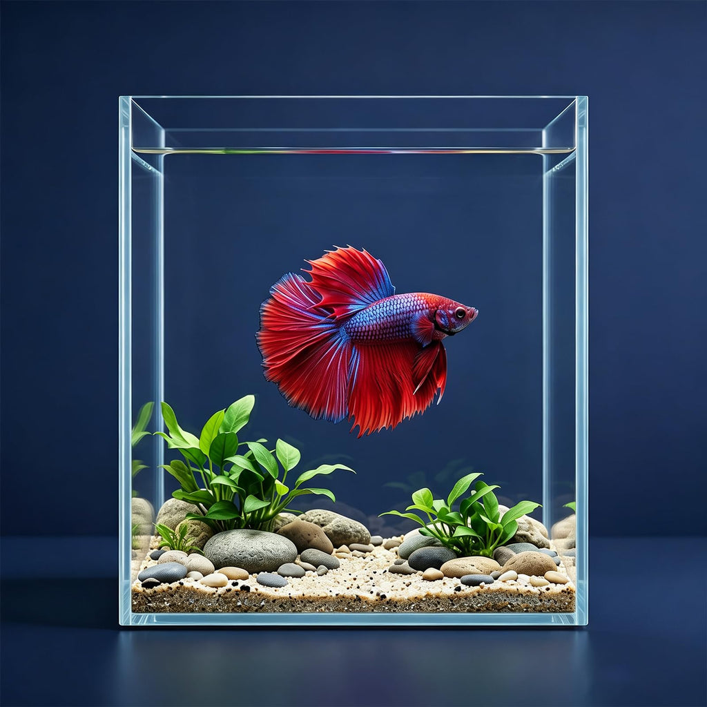 2 Gallon Glass Fish Tank Starter Kit with Fish Net H936