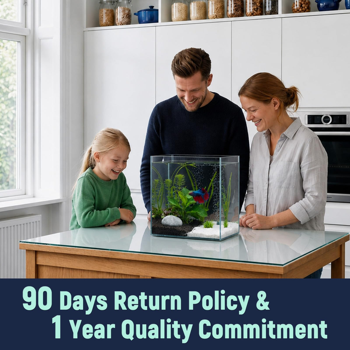 2 Gallon Glass Fish Tank Starter Kit with Fish Net H936