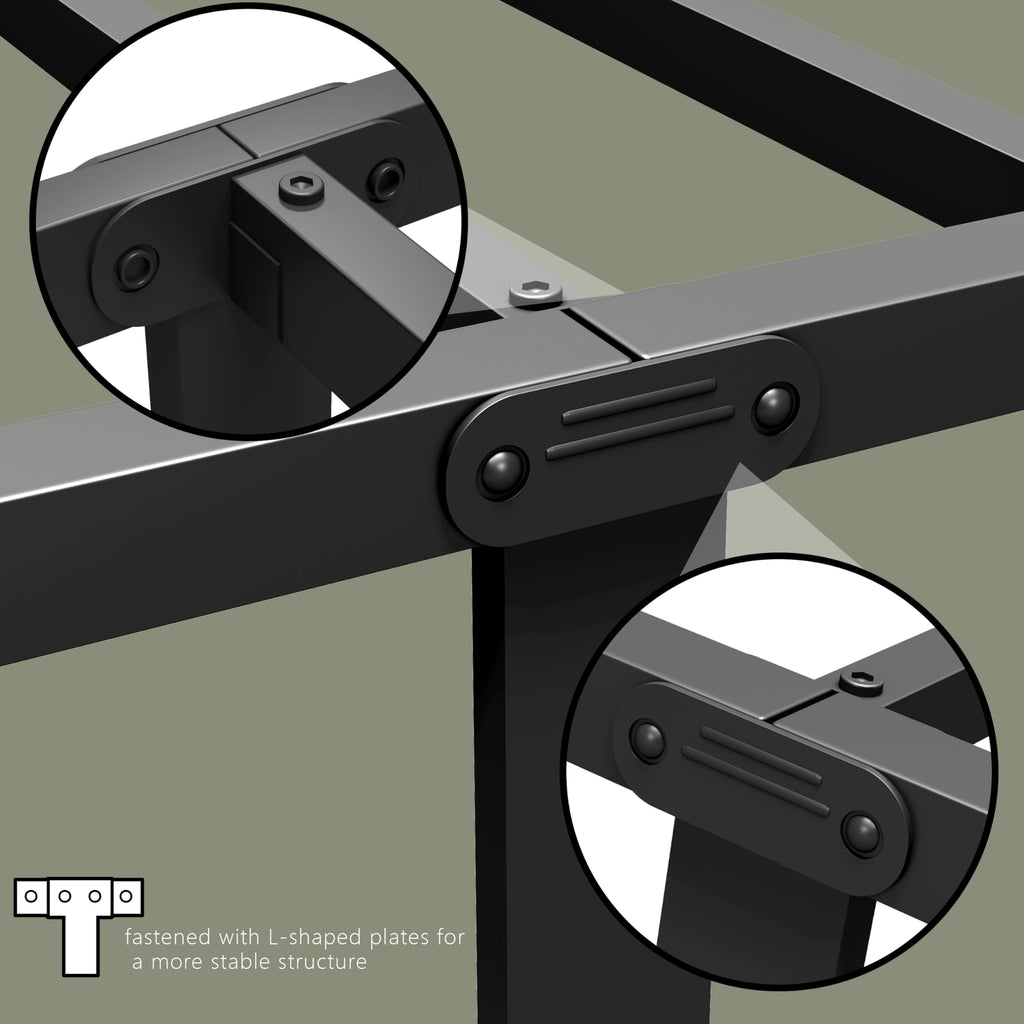 Queen Size Metal Bed Frame with Storage Space I47908