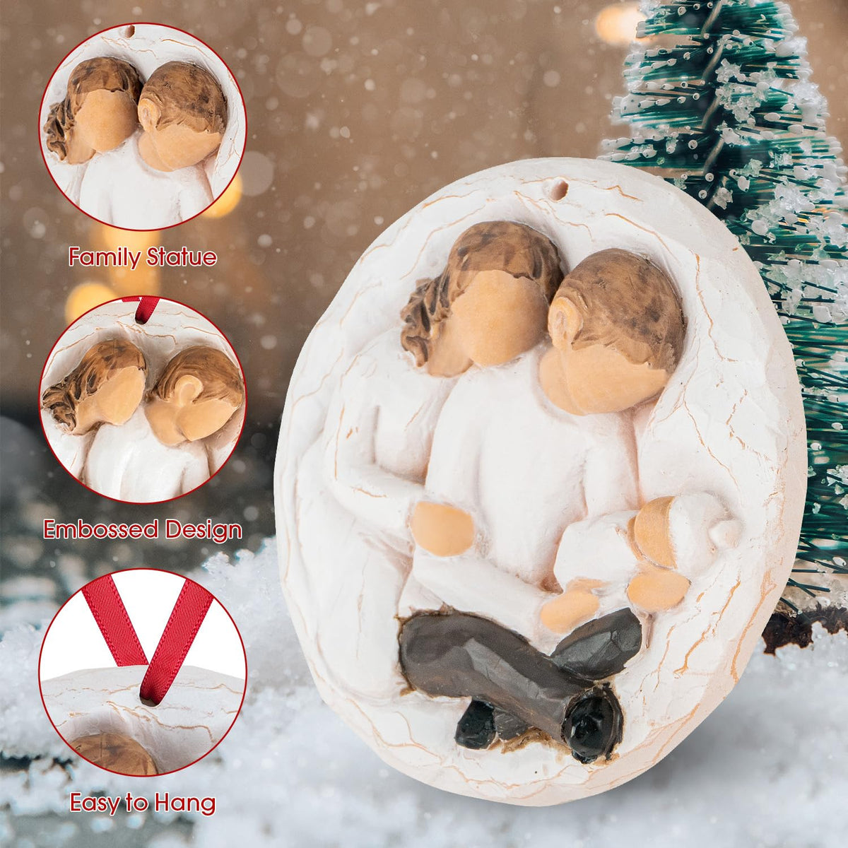 Baby First Christmas Ornament 2026 3D Resin Sculpture Y9698