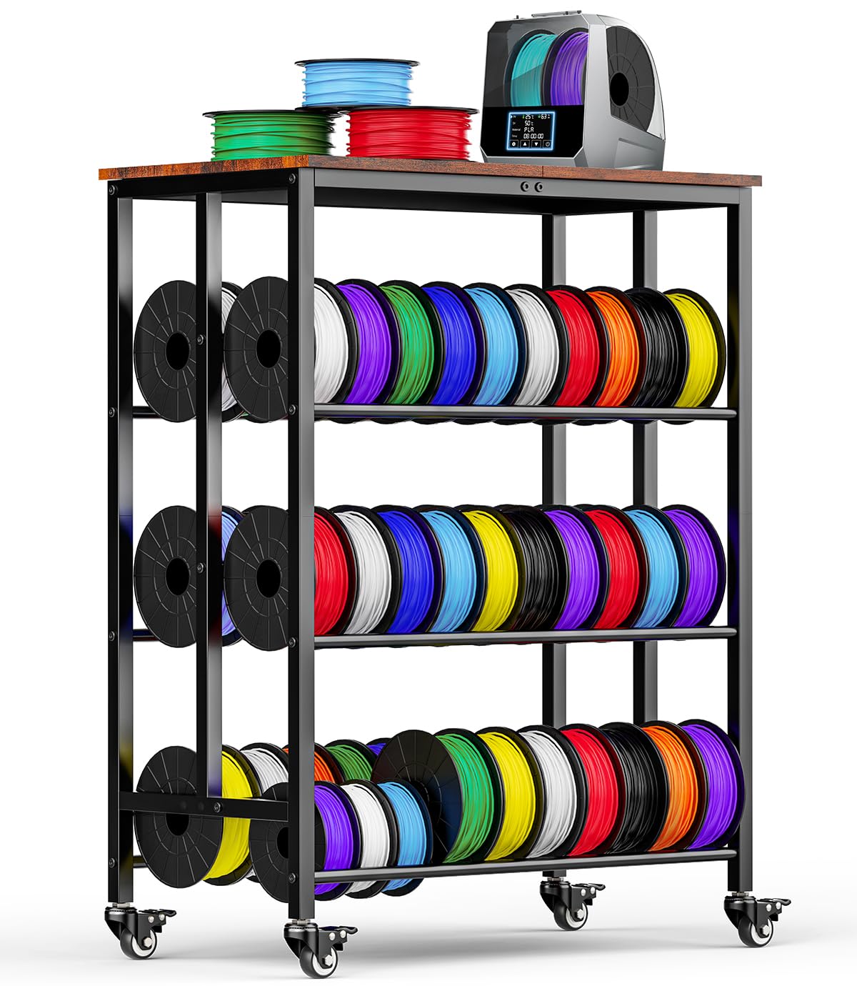 3D Printer Filament Storage Rack Cart V42007