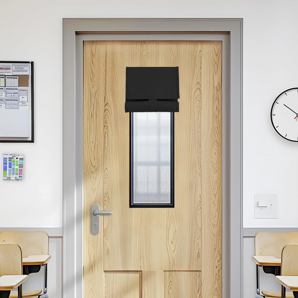 Black Classroom Door Window Cover A291270
