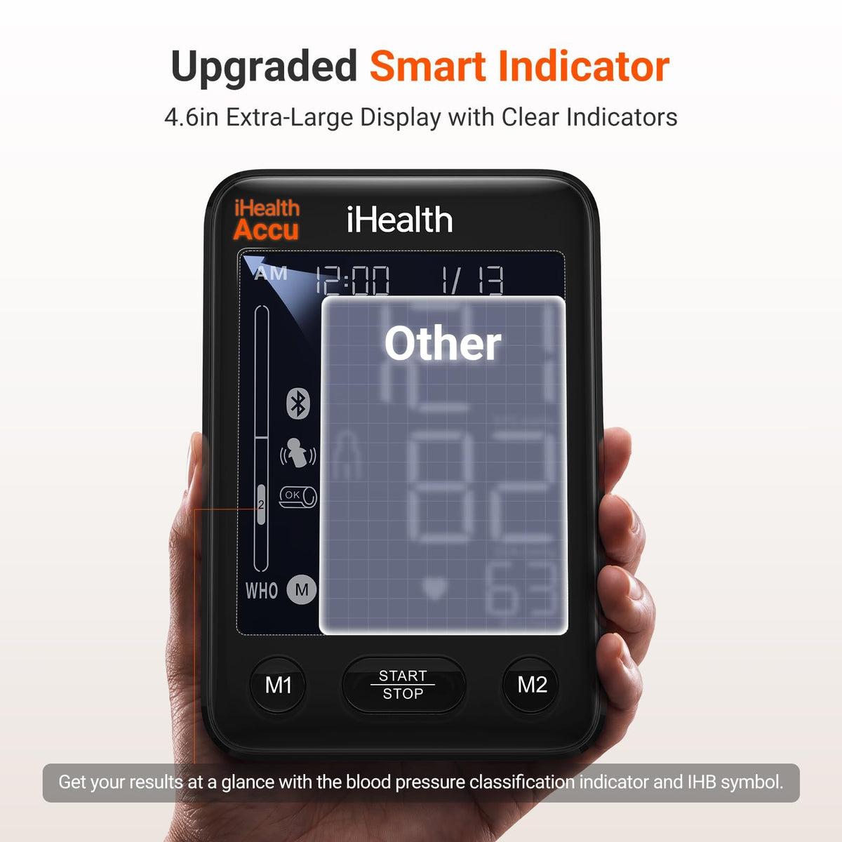 Bluetooth Upper Arm Blood Pressure Monitor with Large Cuff X932