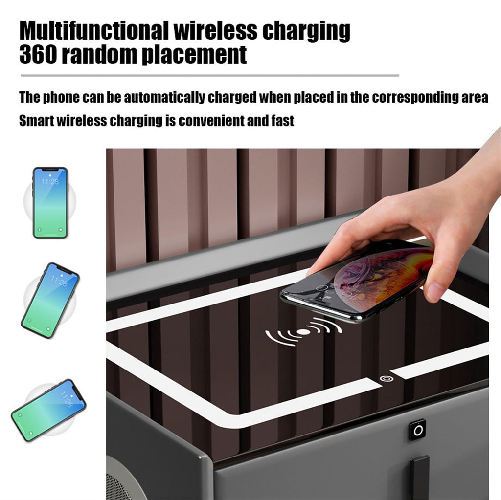 Pink 3 Drawer Smart Bedside Table with USB Charging X36152