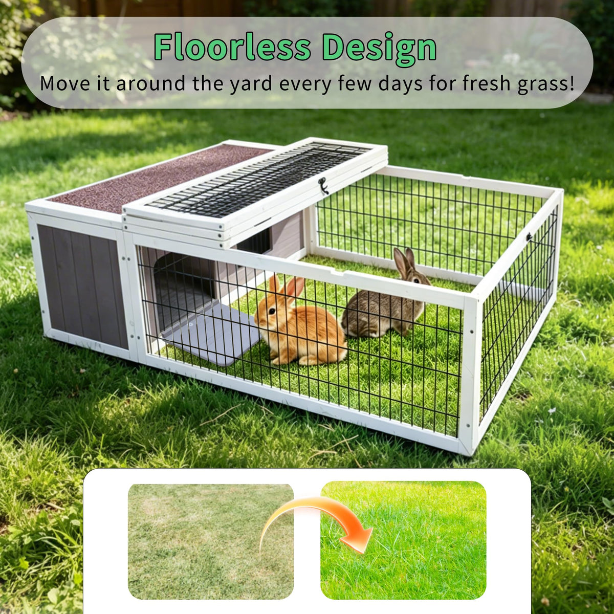 Wooden Rabbit Cage Guinea Pig Enclosure B605