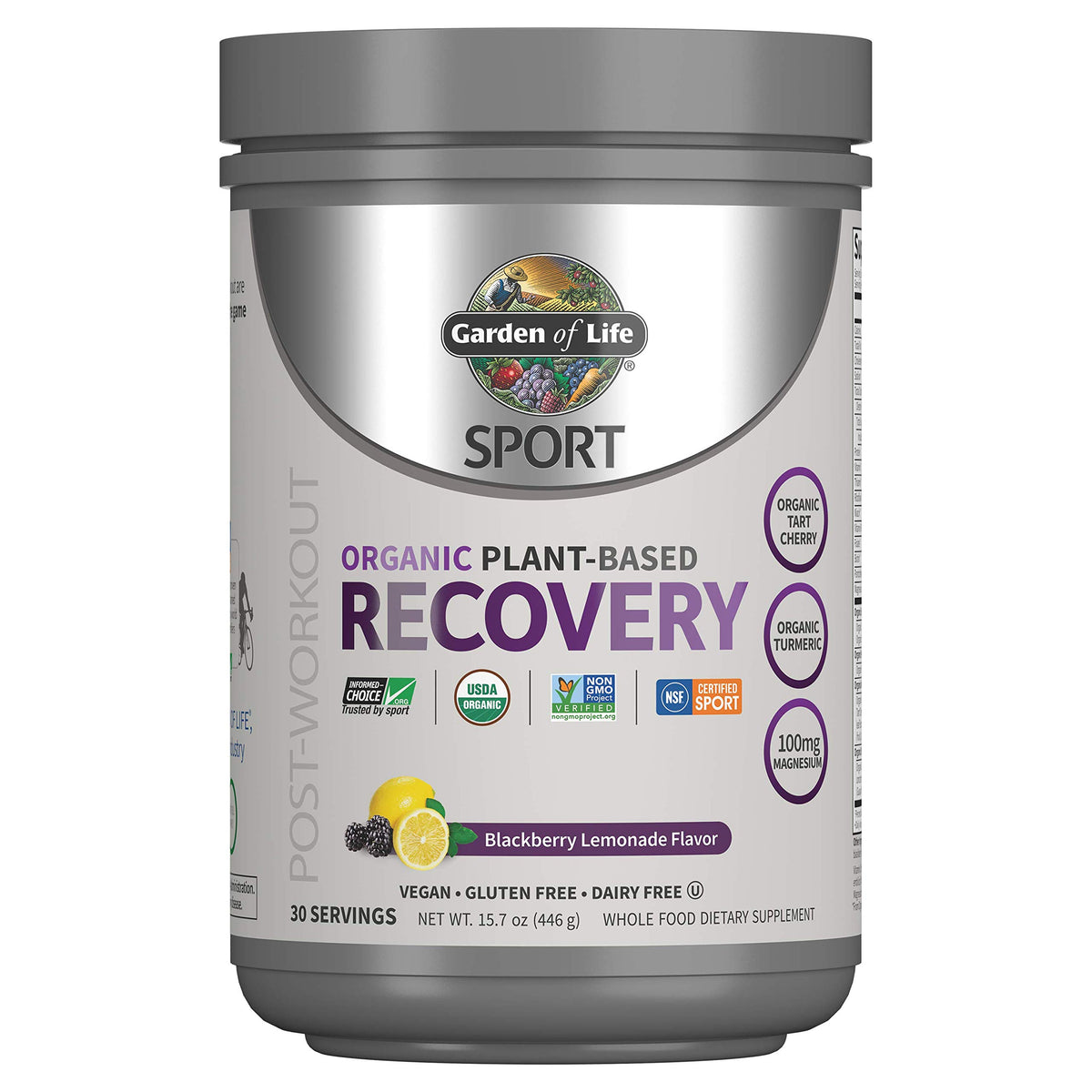 Organic Plant-Based Post Workout Recovery Powder & Pre Workout Energy Powder Bundle G258