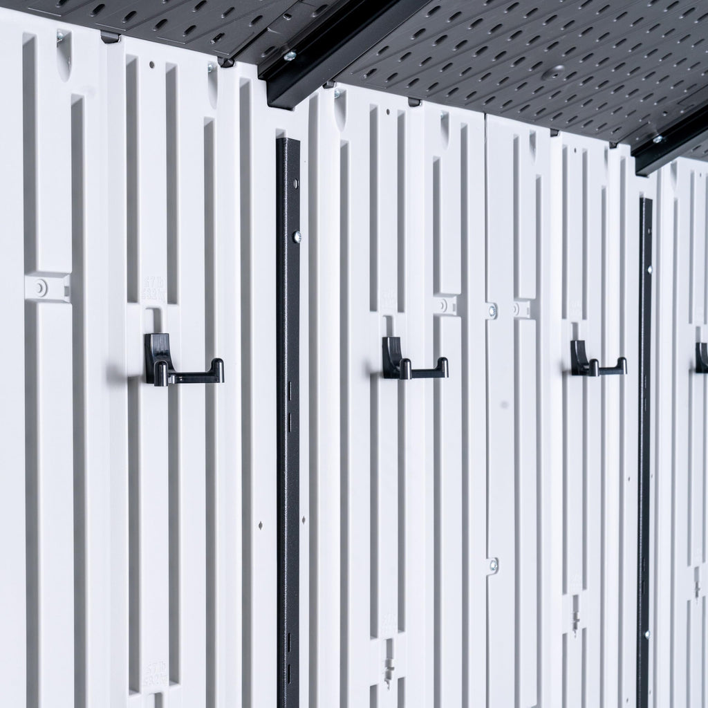 8x10 Ft Gray Resin Outdoor Storage Shed R2428